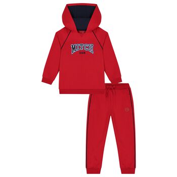 Boys Red Logo Tracksuit