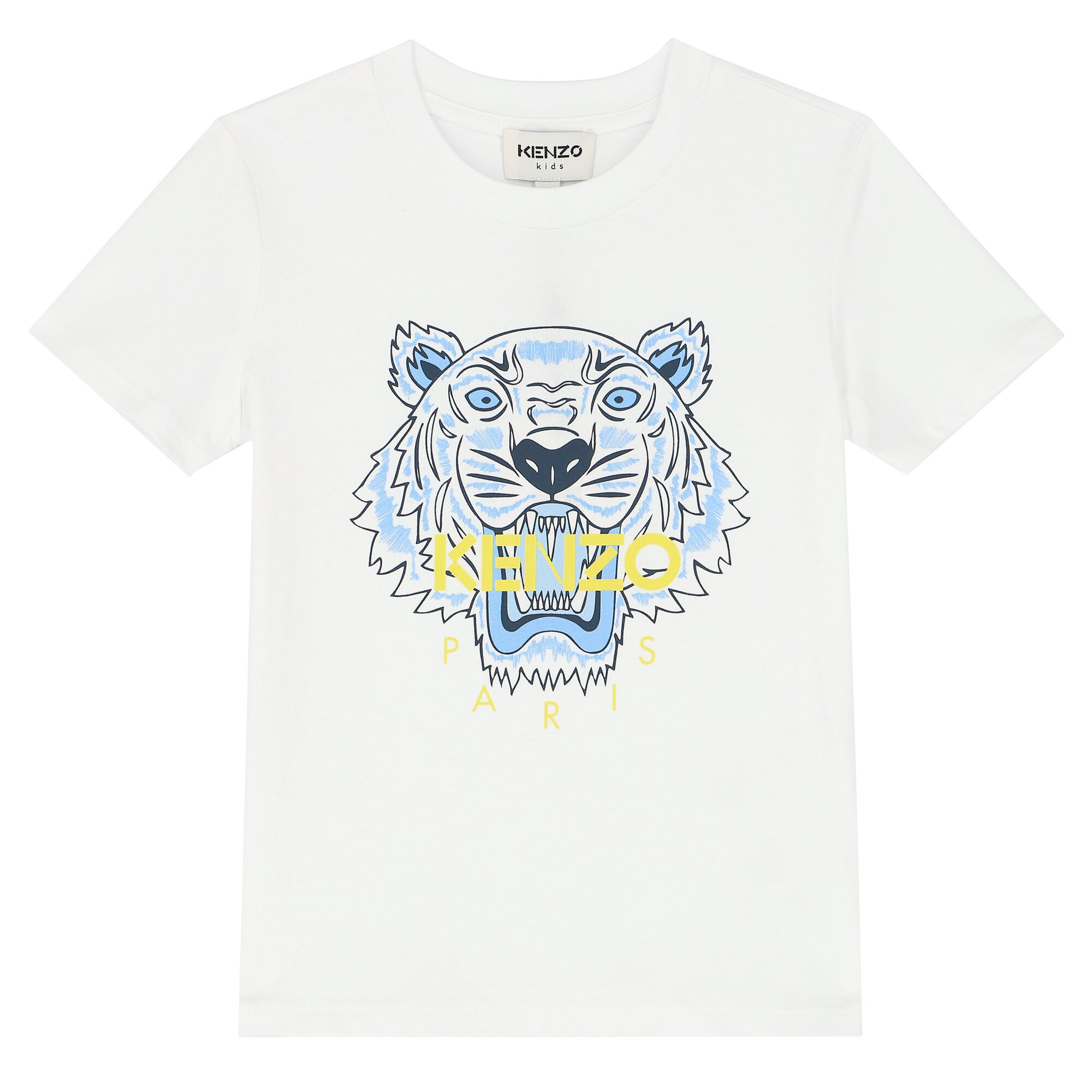 KENZO KIDS Boys White Tiger Logo T-Shirt | Junior Couture USA