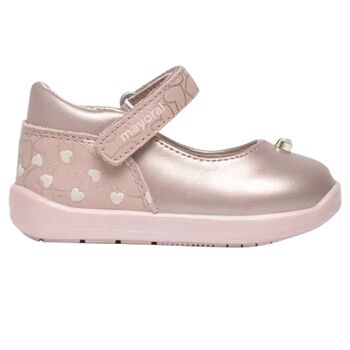 Baby Girls Rose-Gold Pre Walker Shoes