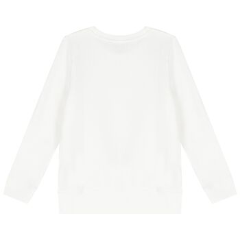 Girls White Polo Bear Sweatshirt