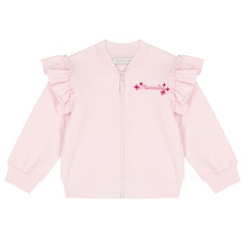 Younger Girls Pink Disney Logo Zip Up Top