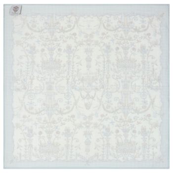 Ivory & Blue Logo Swaddle Blanket