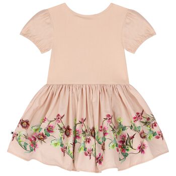 Younger Girls Pink Floral Print Dress