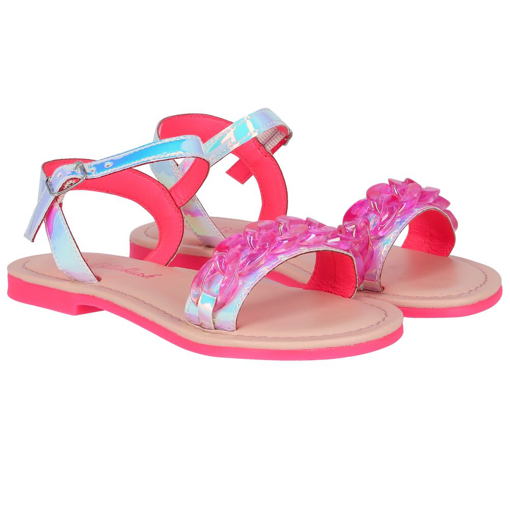 BILLIEBLUSH Girls Pink Iridescent Sandals