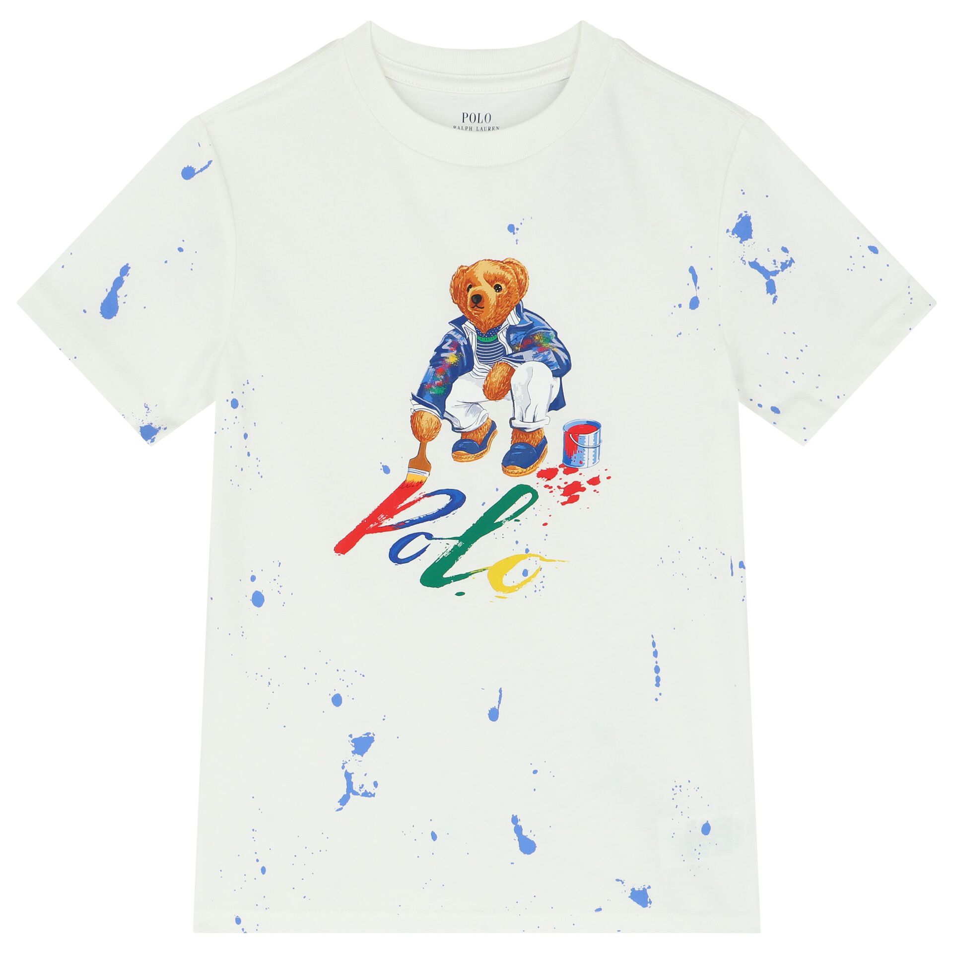 Boys white ralph lauren clearance tshirt