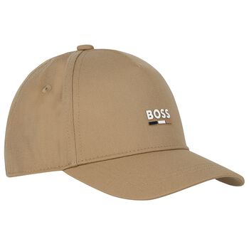 Boys Beige Logo Cap