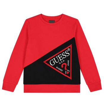 Boys Red Logo Sweatshirt