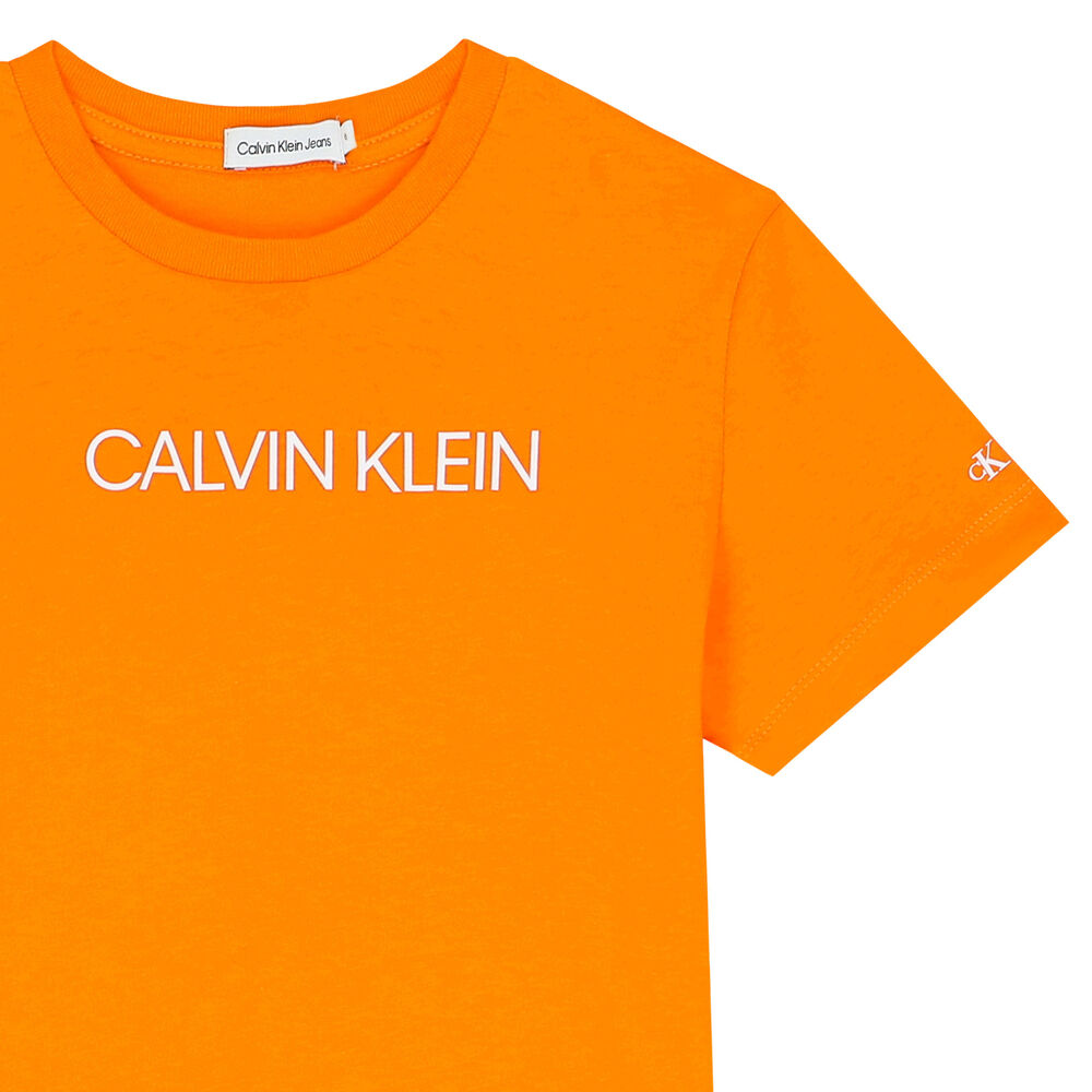 Klein Calvin | Orange Couture Junior T-Shirt Logo USA