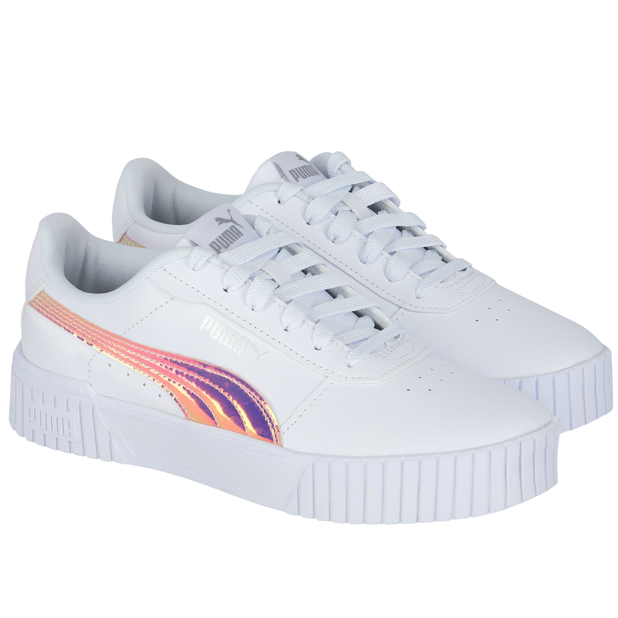 White and pink sales puma trainers