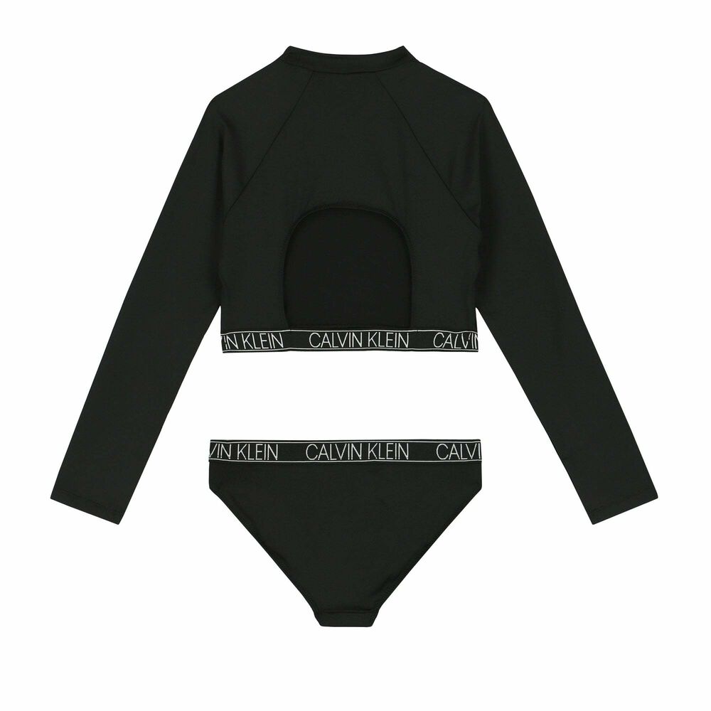 Kerel Pickering min Calvin Klein Girls Black Long Sleeve Bikini Set | Junior Couture USA
