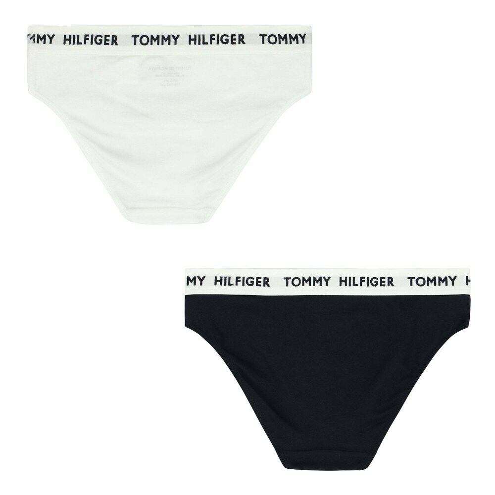 strategi vanter Resultat Tommy Hilfiger Girls White & Navy Logo Knickers (2-Pack) | Junior Couture  USA