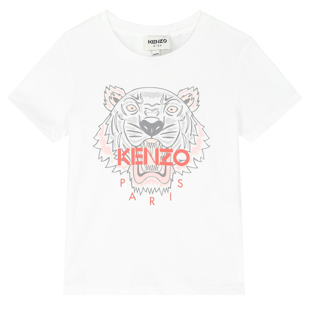 Kenzo Kids Girls' Tiger Logo T-Shirt