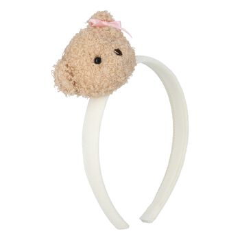 Girls Ivory Teddy Bear Headband