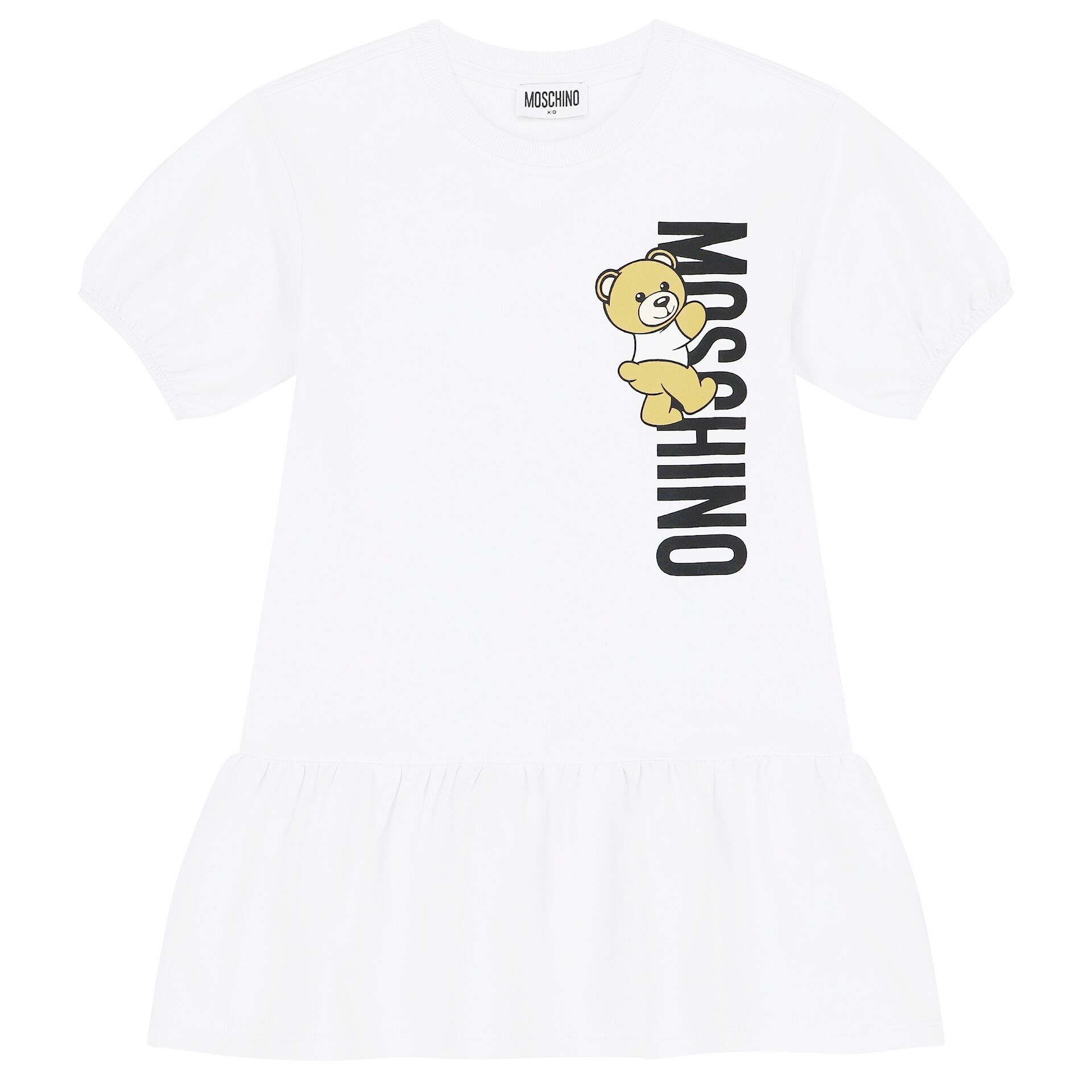 Moschino Kids Leo Teddy-print skirt set - White