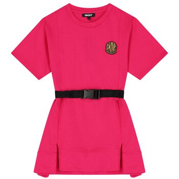 Girls Pink Logo Dress