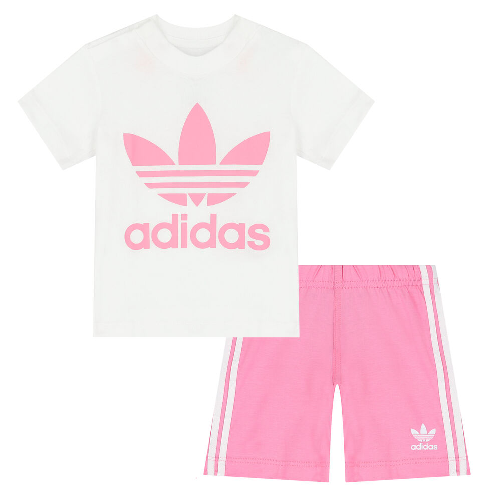 Set USA Shorts Originals White | Logo Couture Pink & Junior adidas