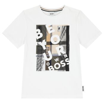 Boys White Logo T-Shirt