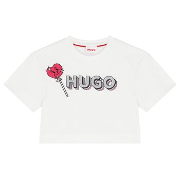 Girls White Logo Lollipop T-Shirt