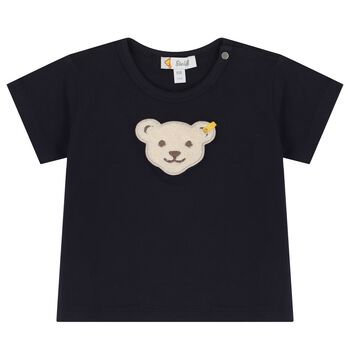 Baby Boys Navy Blue Teddy T-Shirt