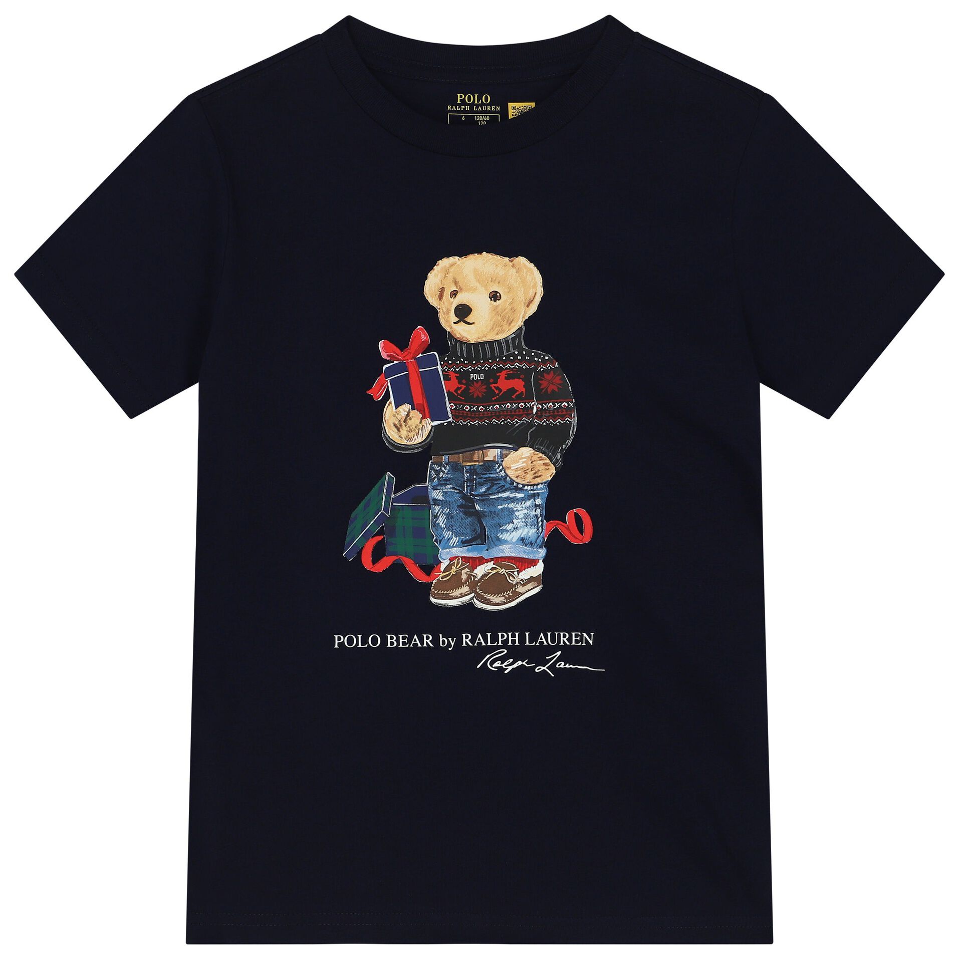 Ralph Lauren Boys Navy Blue Polo Bear T-Shirt | Junior Couture
