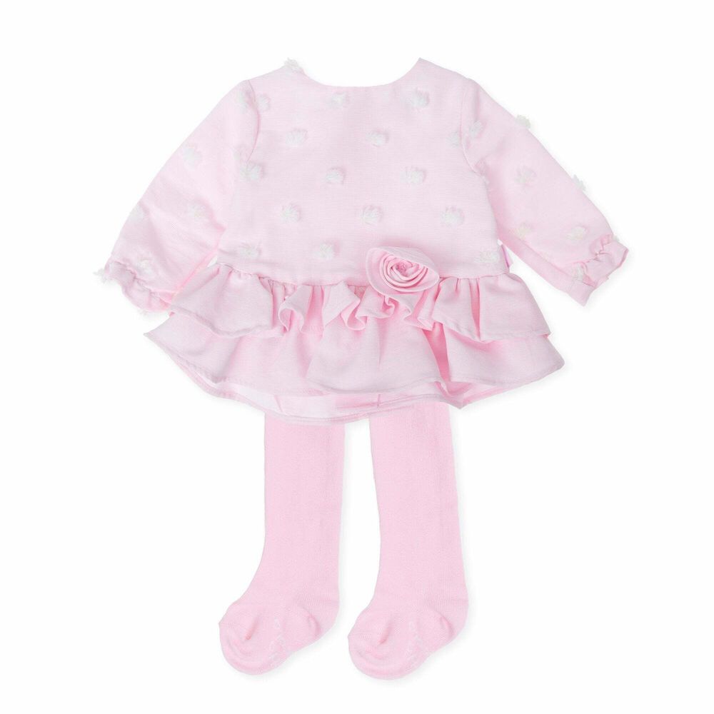 Tutto Piccolo baby girls long-sleeved dress & tights 9214-20 Pink