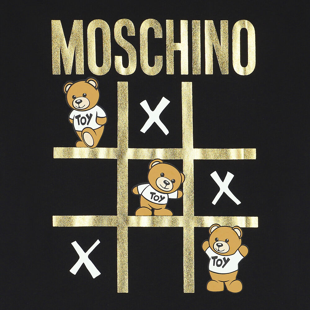 Moschino Black Teddy Bear Logo T-Shirt
