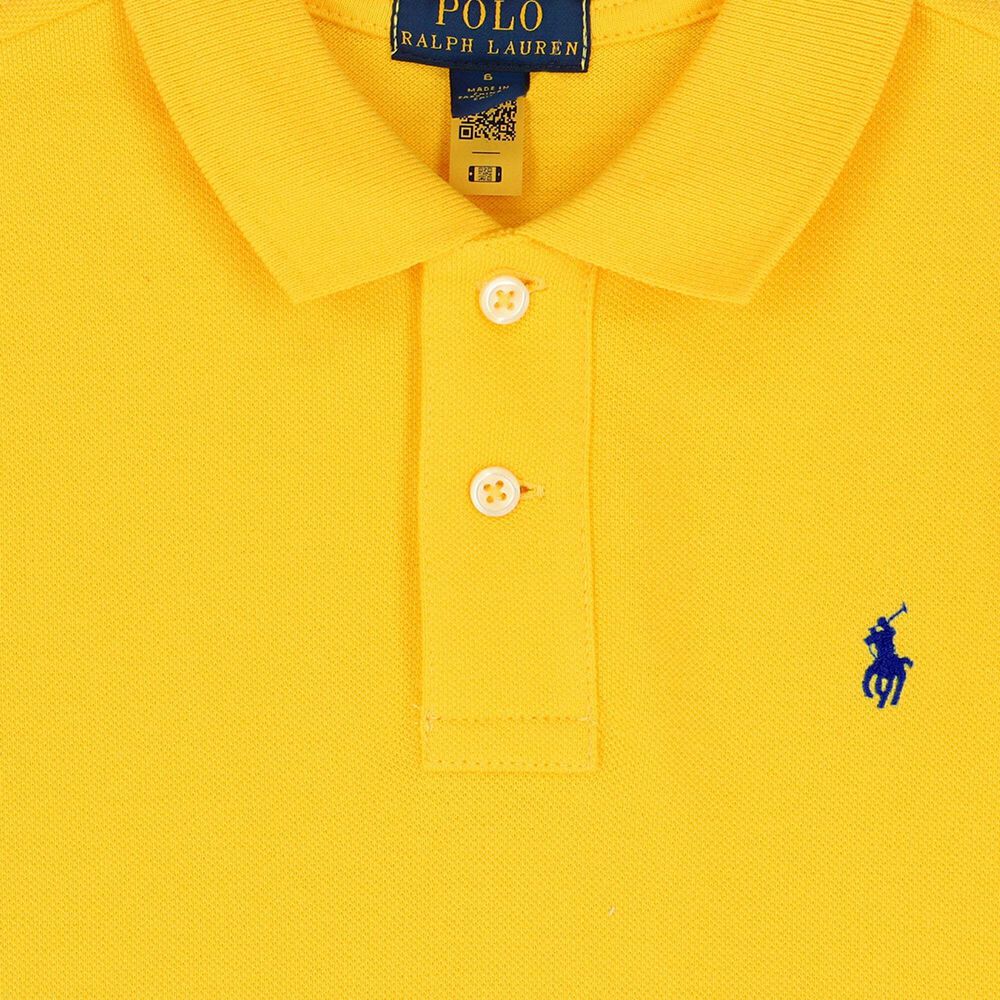 Ralph Lauren Boys Logo Yellow Polo Shirt | Junior Couture