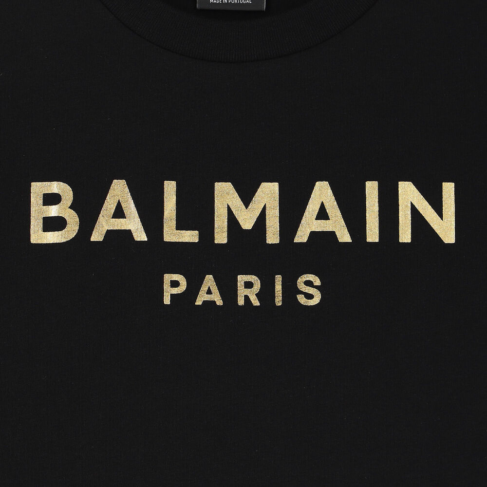Balmain Black Gold Logo | Couture