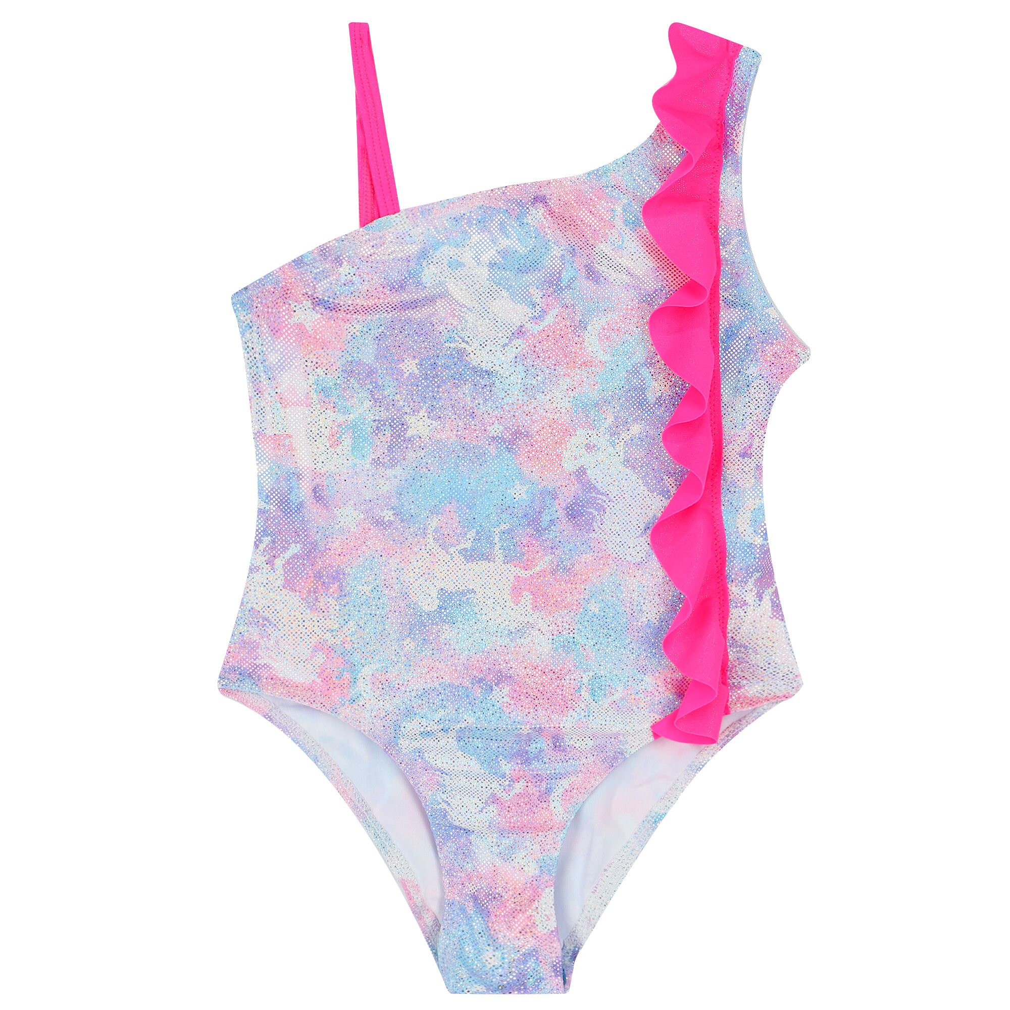 BILLIEBLUSH Girls Pink & Blue Metallic Swimsuit | Junior Couture USA