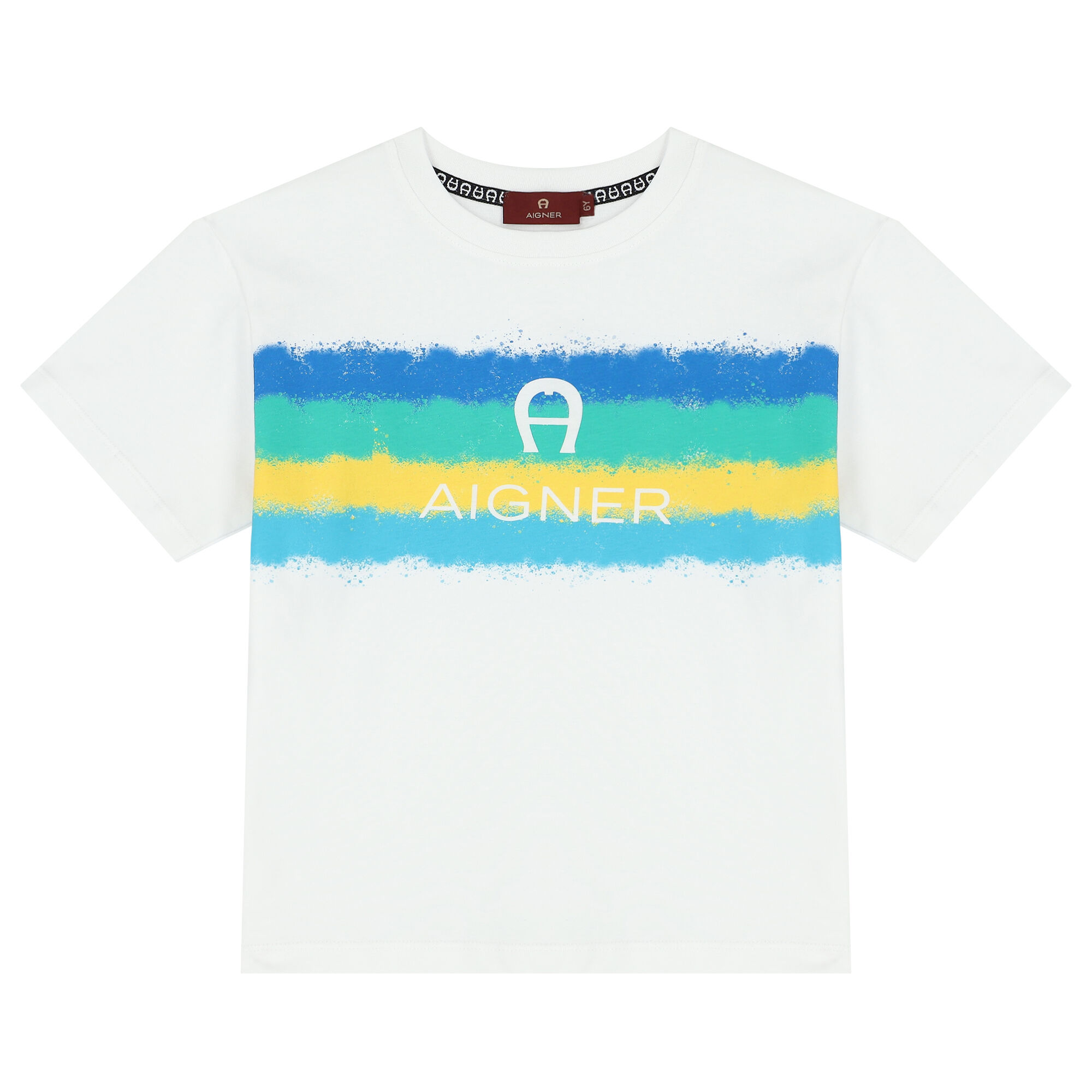 Aigner Kids logo-print short-sleeve T-shirt - White