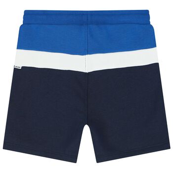 Younger Boys Navy Blue Logo Shorts