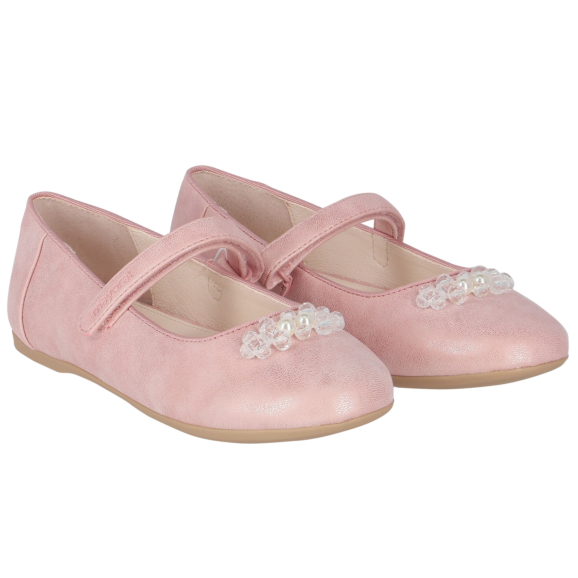 Girls pink sales dolly shoes