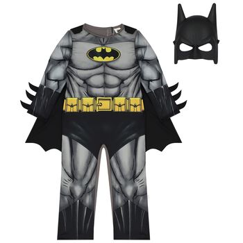 Boys Black & Grey Batman Costume