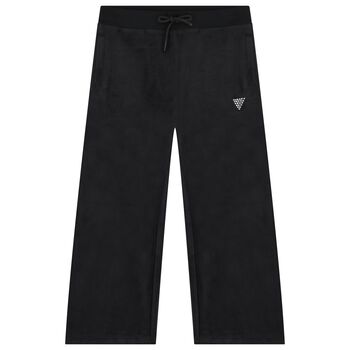 Girls Black Velour Trousers