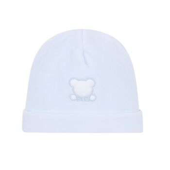 Baby Boys Blue Teddy Bear Hat