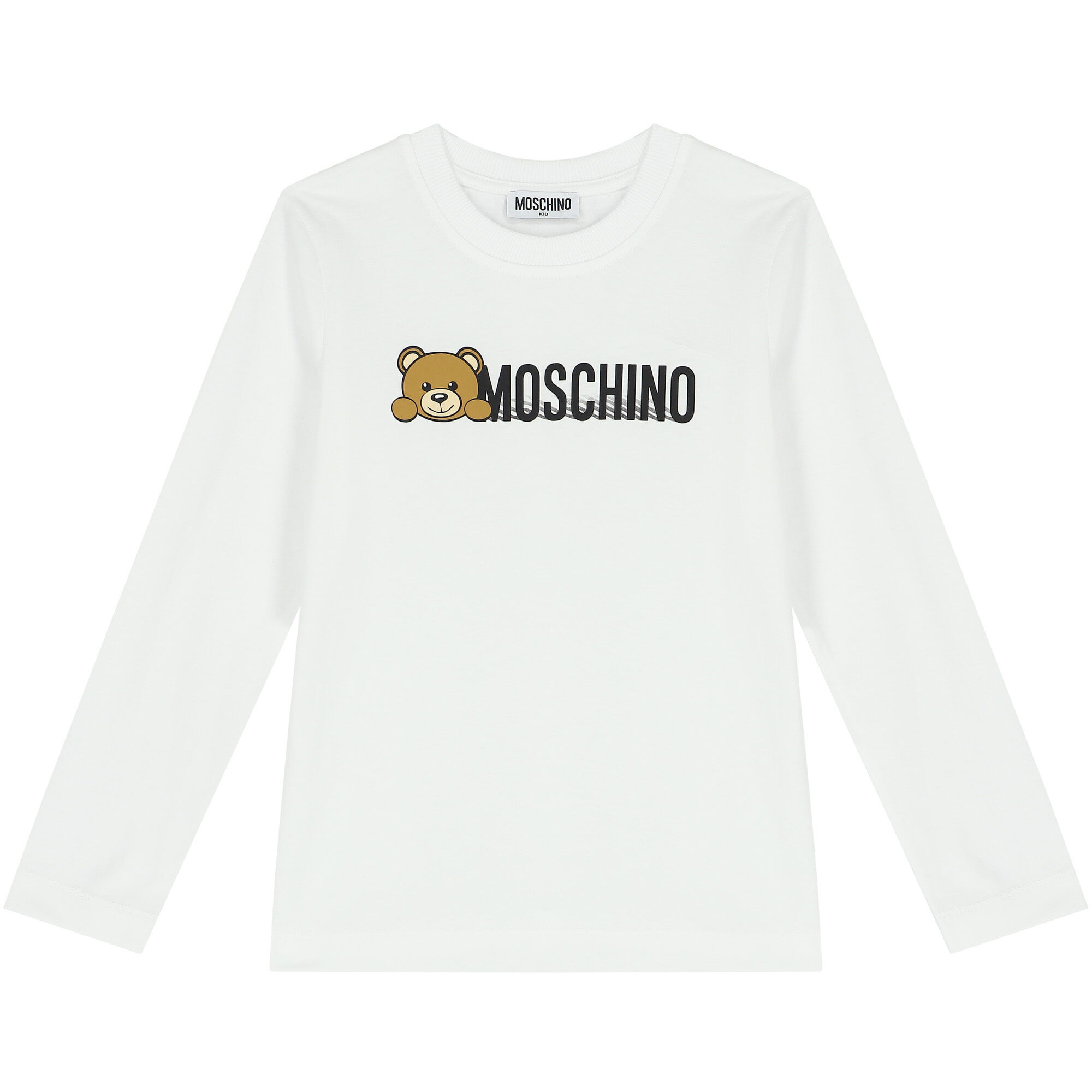 Moschino Kids Teddy Bear long-sleeves T-shirt - White