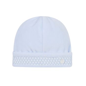 Baby Boys Blue Smocked Hat