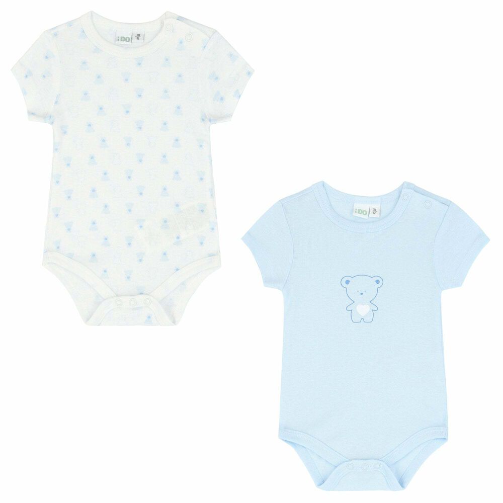 iDO set of two 100% cotton bodysuits for babies