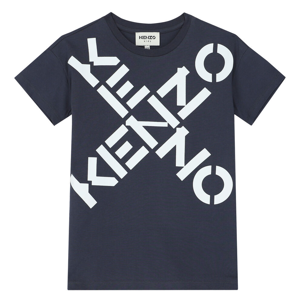 Kenzo Kids-boys Grey Logo T-Shirt