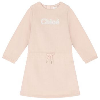 Younger Girls Pink Logo Dress