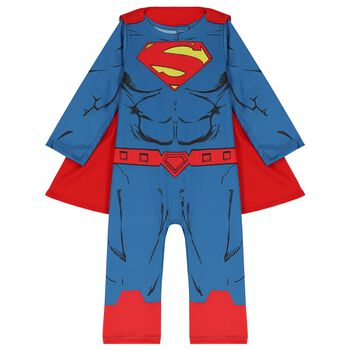 Boys Blue & Red Superman Costume