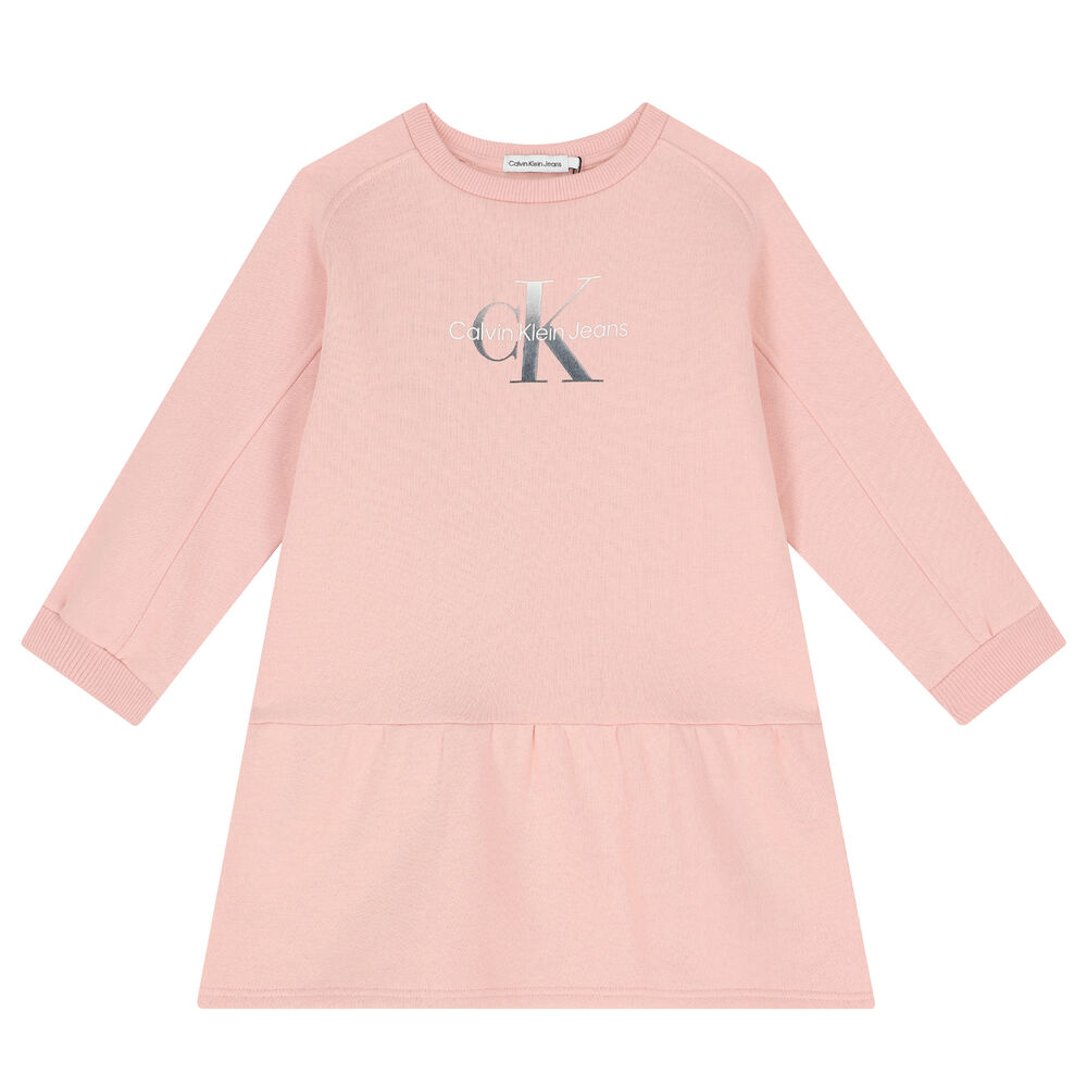 Calvin Klein Girls Pink Logo Dress | Junior Couture USA