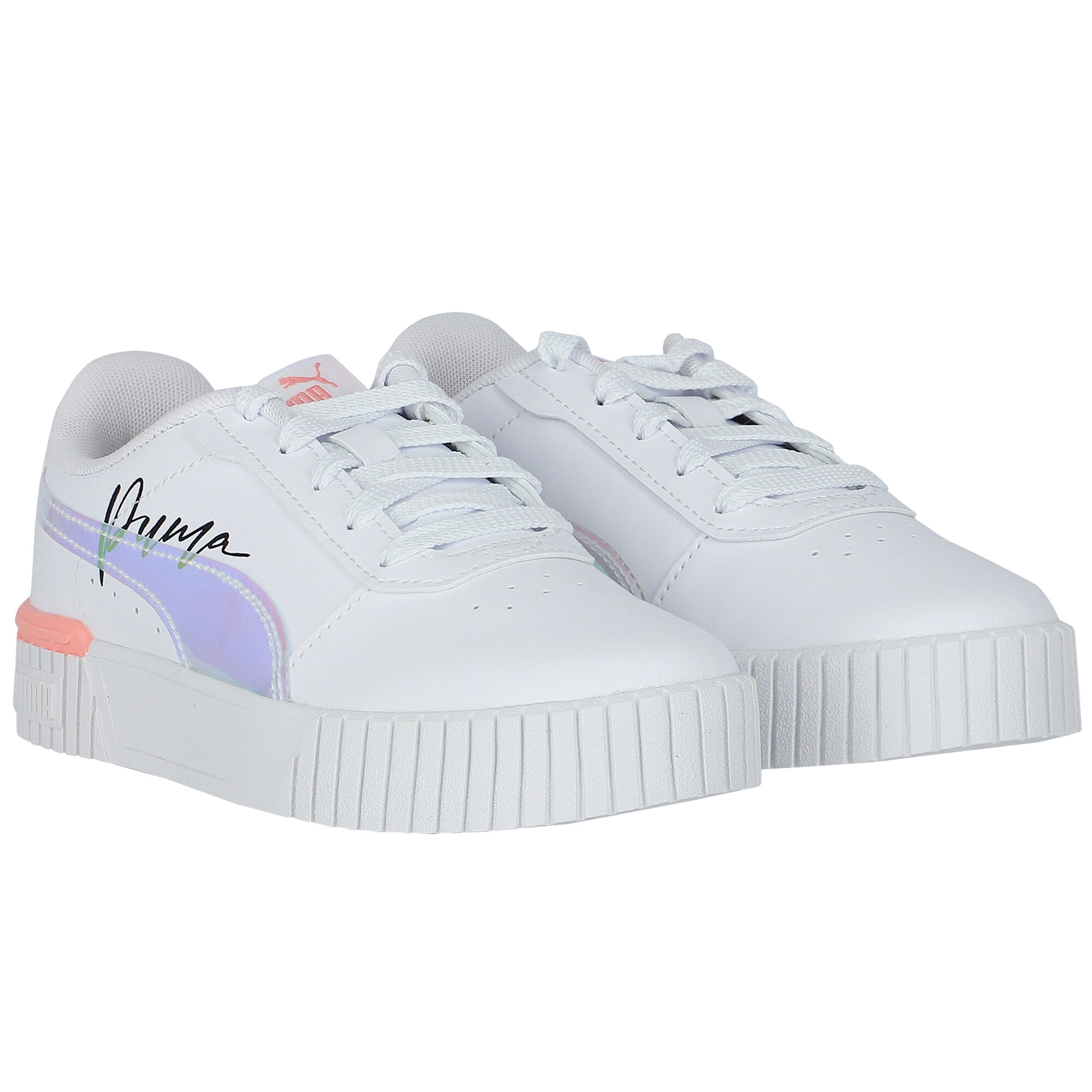 Girls white sale puma trainers