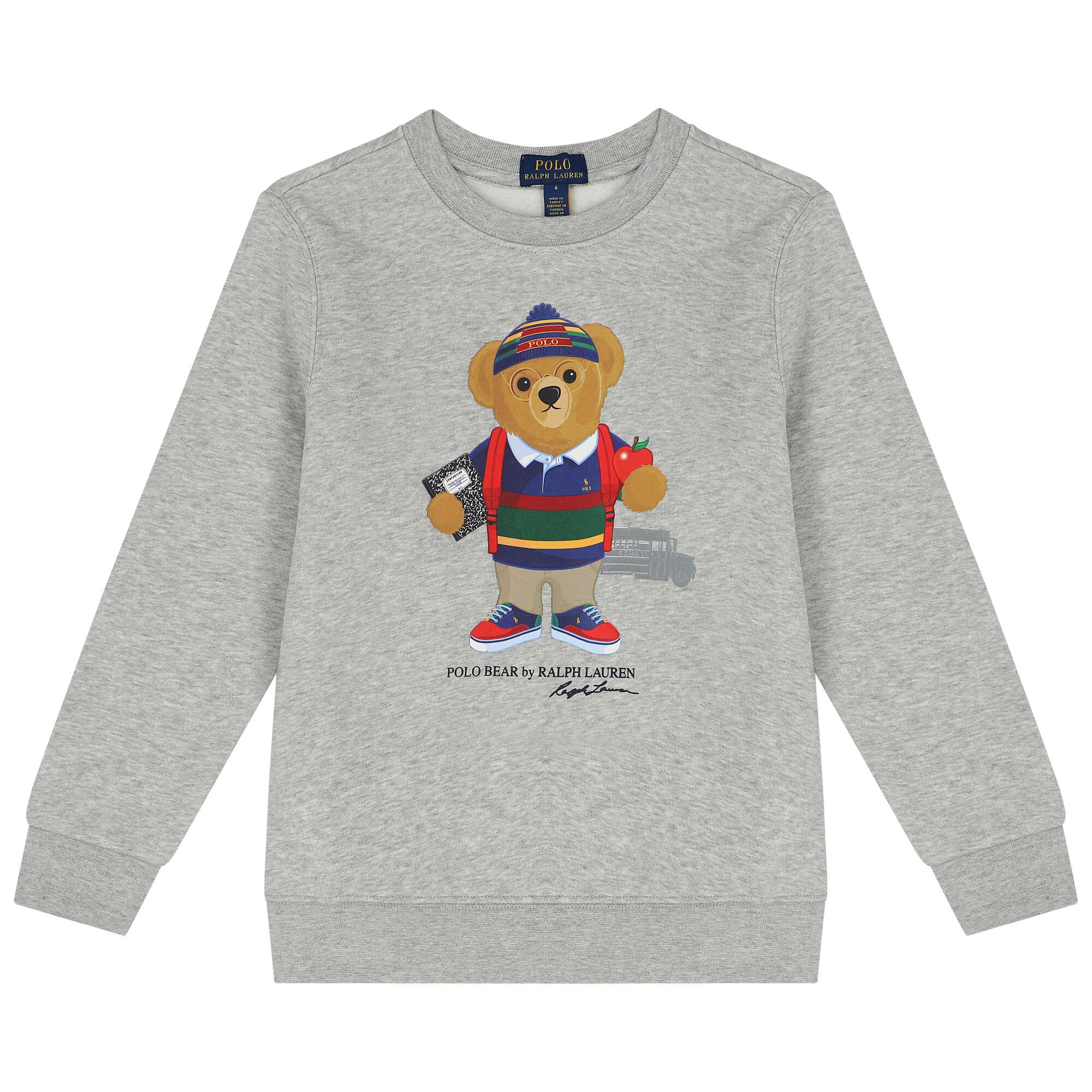 Ralph Lauren Boys Grey Polo Bear Sweatshirt | Junior Couture USA