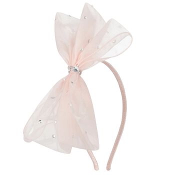 Girls Pink Bow Headband