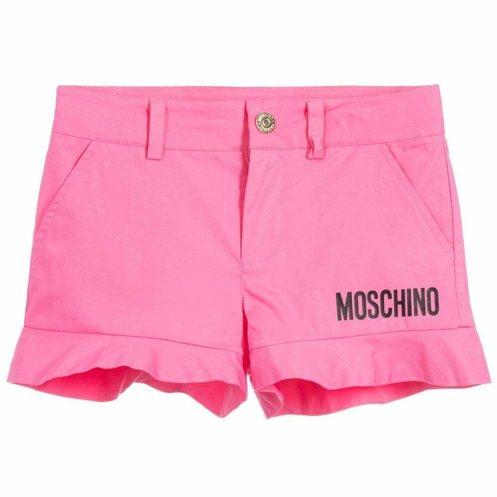 Moschino Kids logo-print shorts - Pink