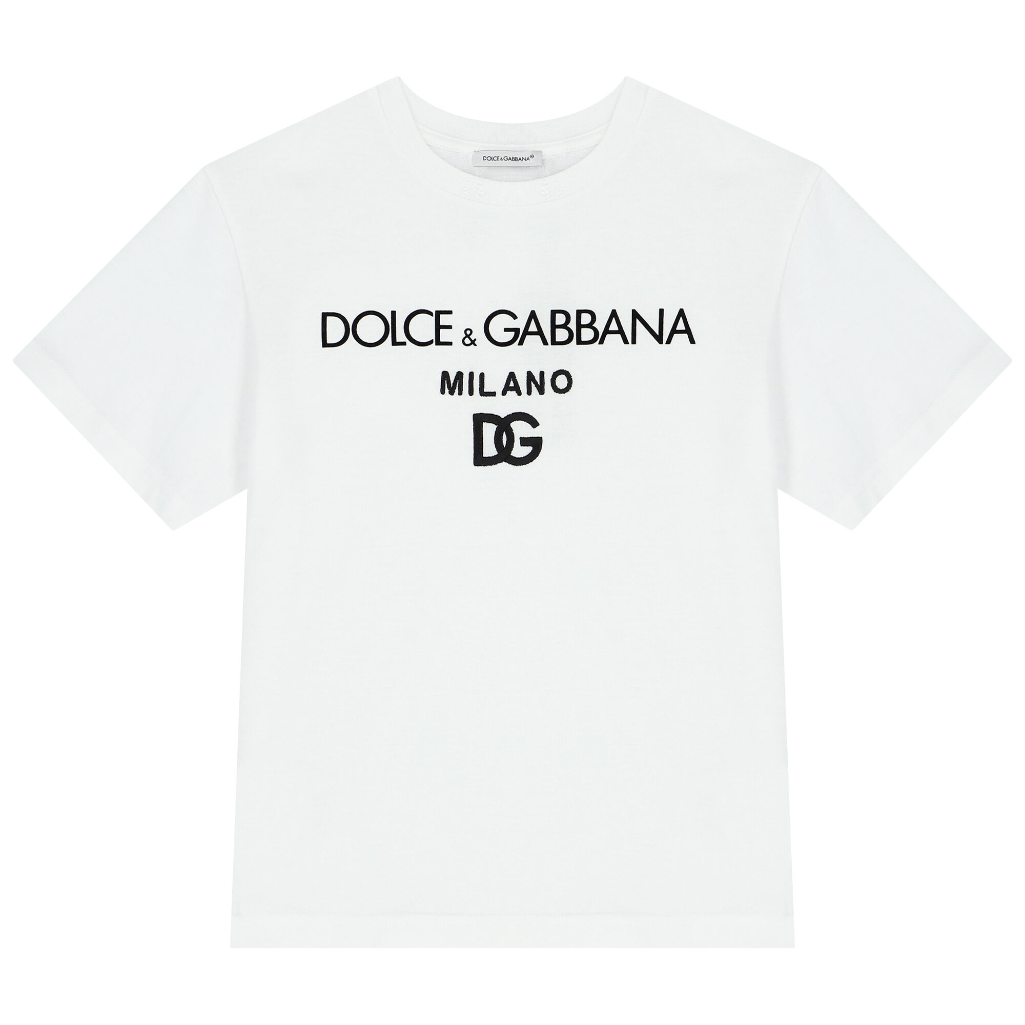 Dolce & Gabbana White Logo T-Shirt | Junior Couture