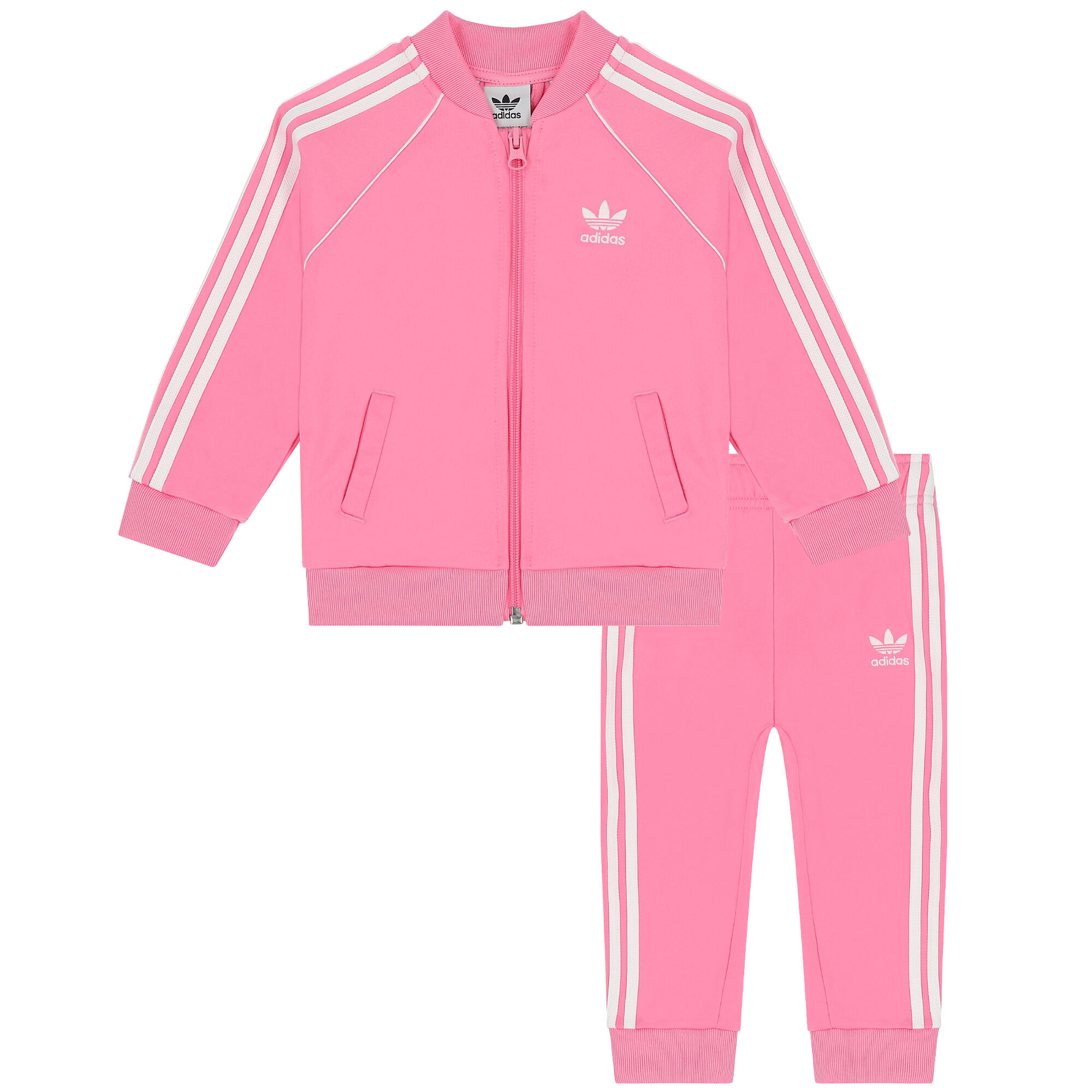 Girls adidas sales pink tracksuit