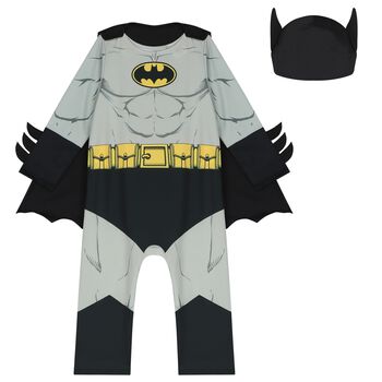 Younger Boys Black & Grey Batman Costume