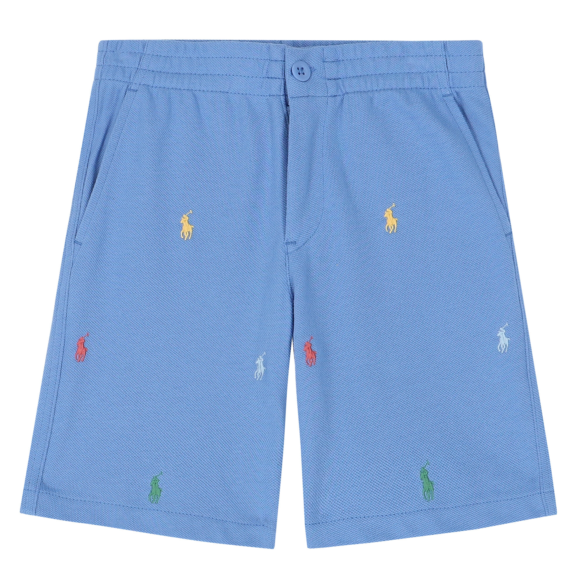 Ralph Lauren Kids gradient logo-print drawstring shorts - Blue